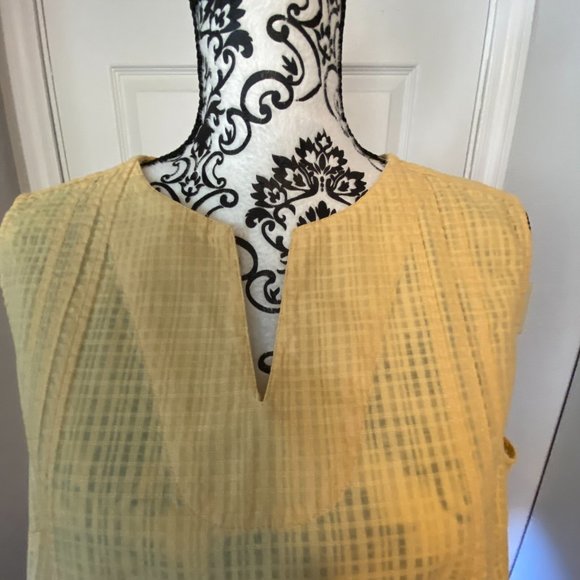 CJ Banks Yellow Cotton Tank - Picture 2 of 6